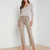 L'AGENCE - Kendra Coated Cropped Flare Jean