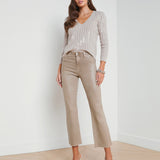 L'AGENCE - Kendra Coated Cropped Flare Jean