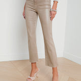 L'AGENCE - Kendra Coated Cropped Flare Jean