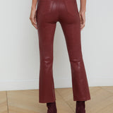 L'AGENCE - Kendra Coated Cropped Flare Jean