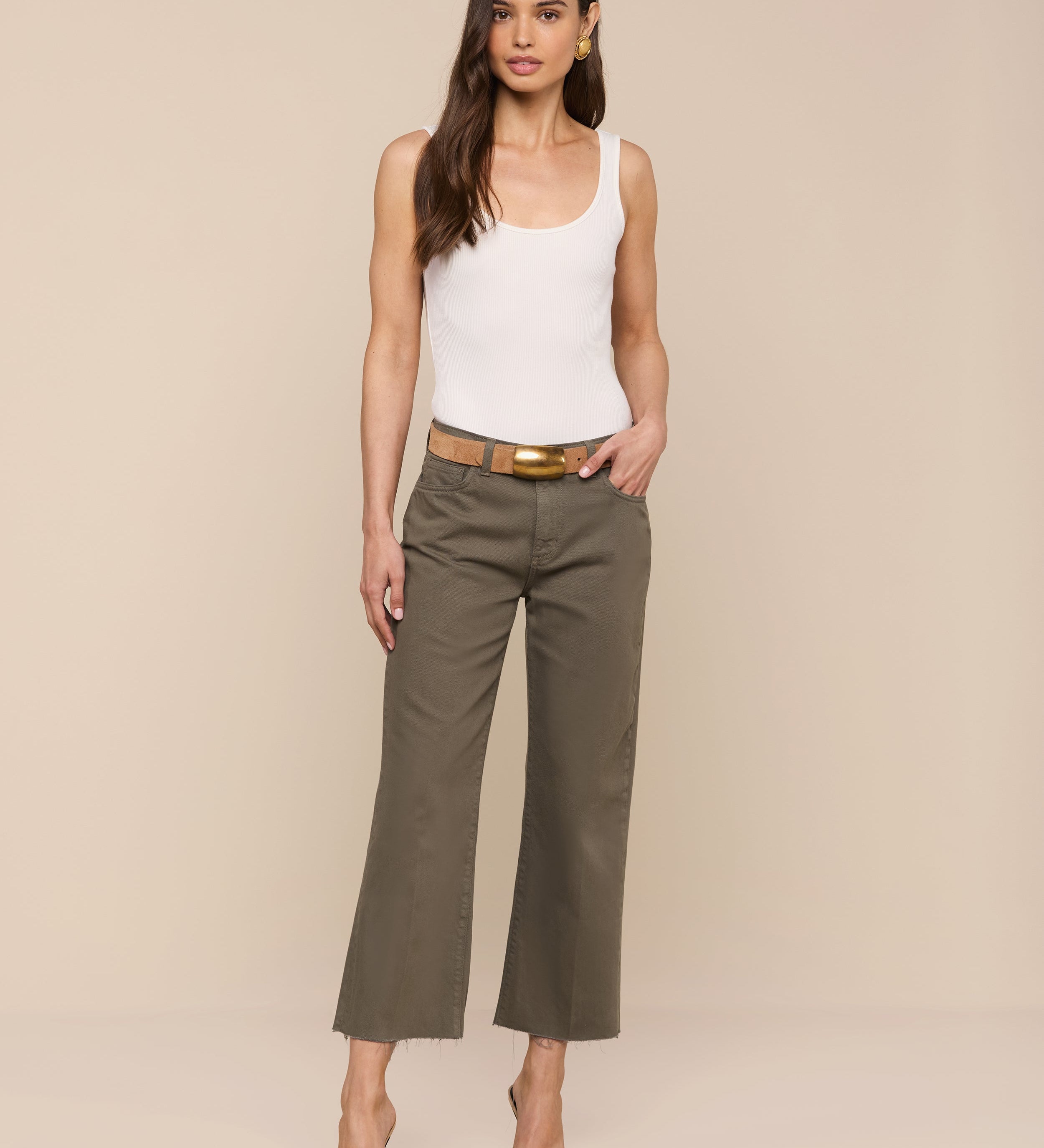 L'AGENCE - Wanda Cropped Wide - Leg Jean