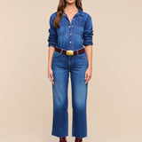 L'AGENCE - Wanda Cropped Wide - Leg Jean