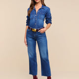 L'AGENCE - Wanda Cropped Wide - Leg Jean