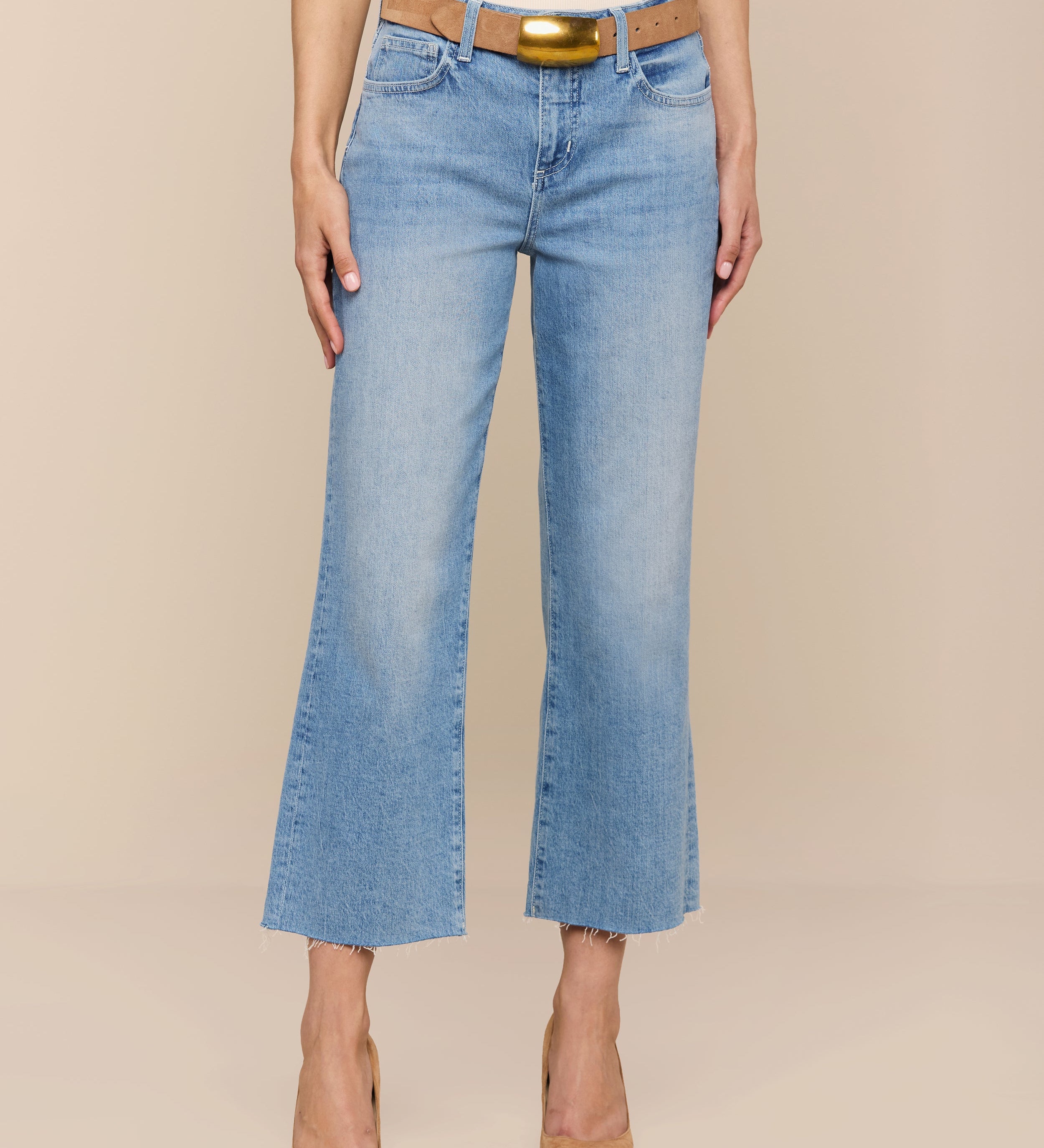 L'AGENCE - Wanda Cropped Wide - Leg Jean
