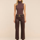L'AGENCE - Wanda Coated Cropped Wide - Leg Jean