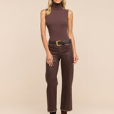 L'AGENCE - Wanda Coated Cropped Wide - Leg Jean