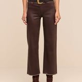 L'AGENCE - Wanda Coated Cropped Wide - Leg Jean