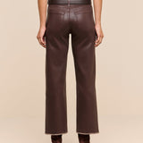 L'AGENCE - Wanda Coated Cropped Wide - Leg Jean