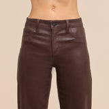 L'AGENCE - Wanda Coated Cropped Wide - Leg Jean