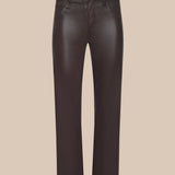 L'AGENCE - Wanda Coated Cropped Wide - Leg Jean