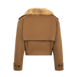 Saint Laurent - Shearling - Trimmed Trench Coat