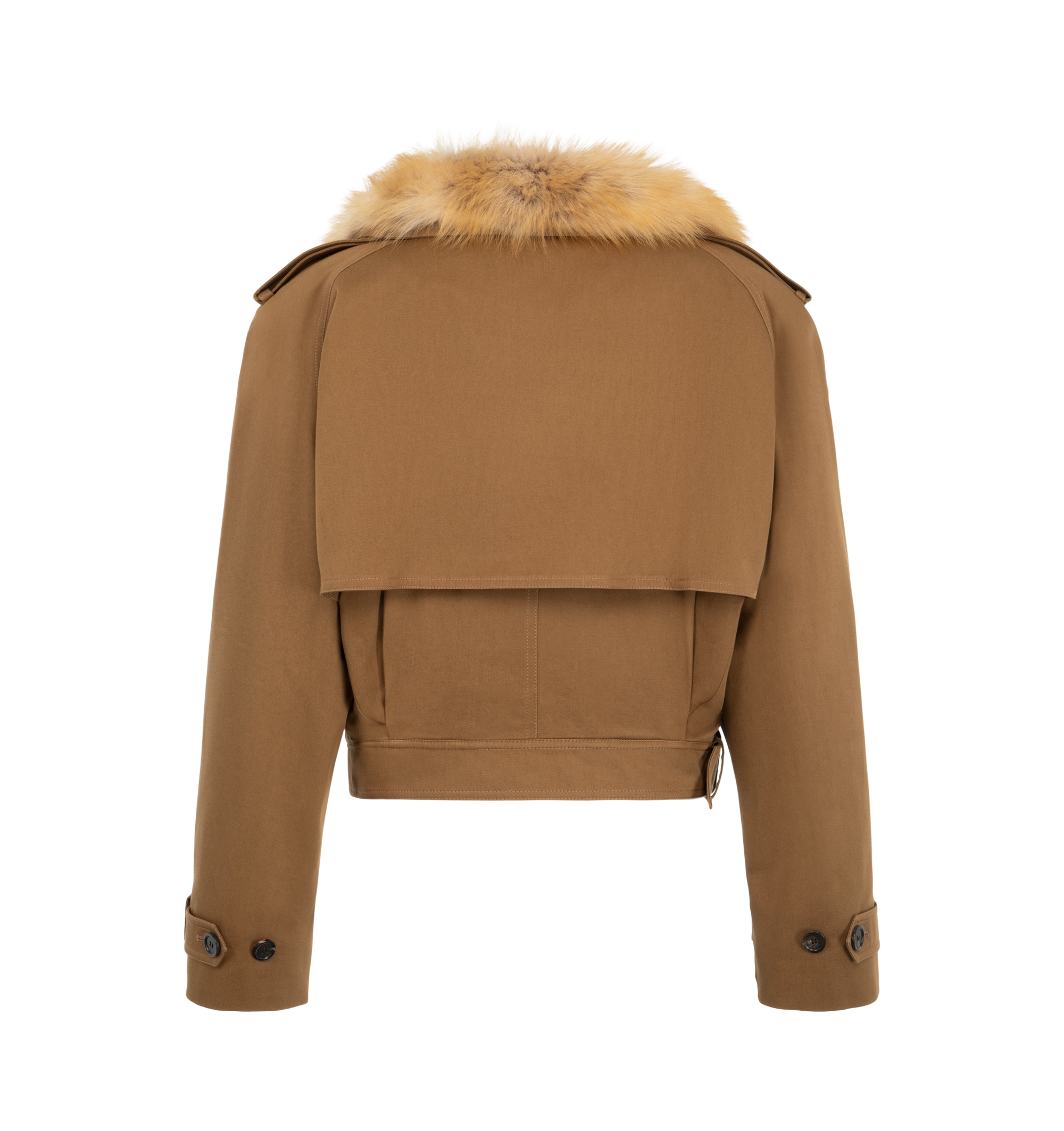 Saint Laurent - Shearling - Trimmed Trench Coat