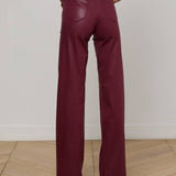 L'AGENCE - Clayton Coated Wide-Leg Jean