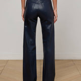L'AGENCE - Clayton Coated Wide - Leg Jean