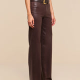 L'AGENCE - Clayton Coated Wide - Leg Jean