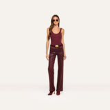 L'AGENCE - Clayton Coated Wide - Leg Jean