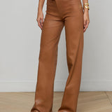 L'AGENCE - Clayton Coated Wide-Leg Jean