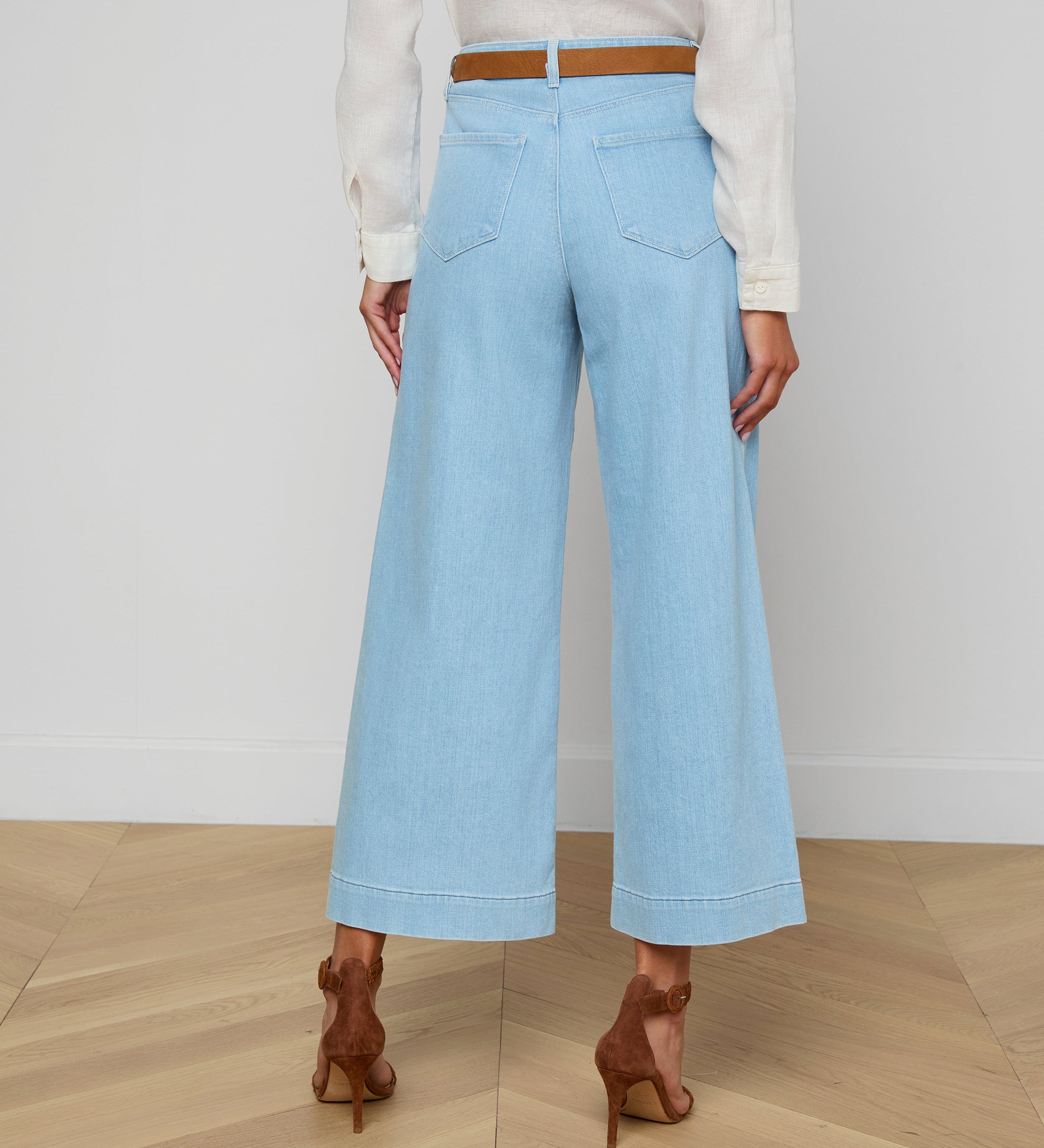 L'AGENCE - Houston Cropped Wide - Leg Jean