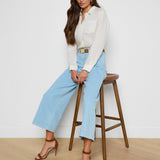 L'AGENCE - Houston Cropped Wide - Leg Jean