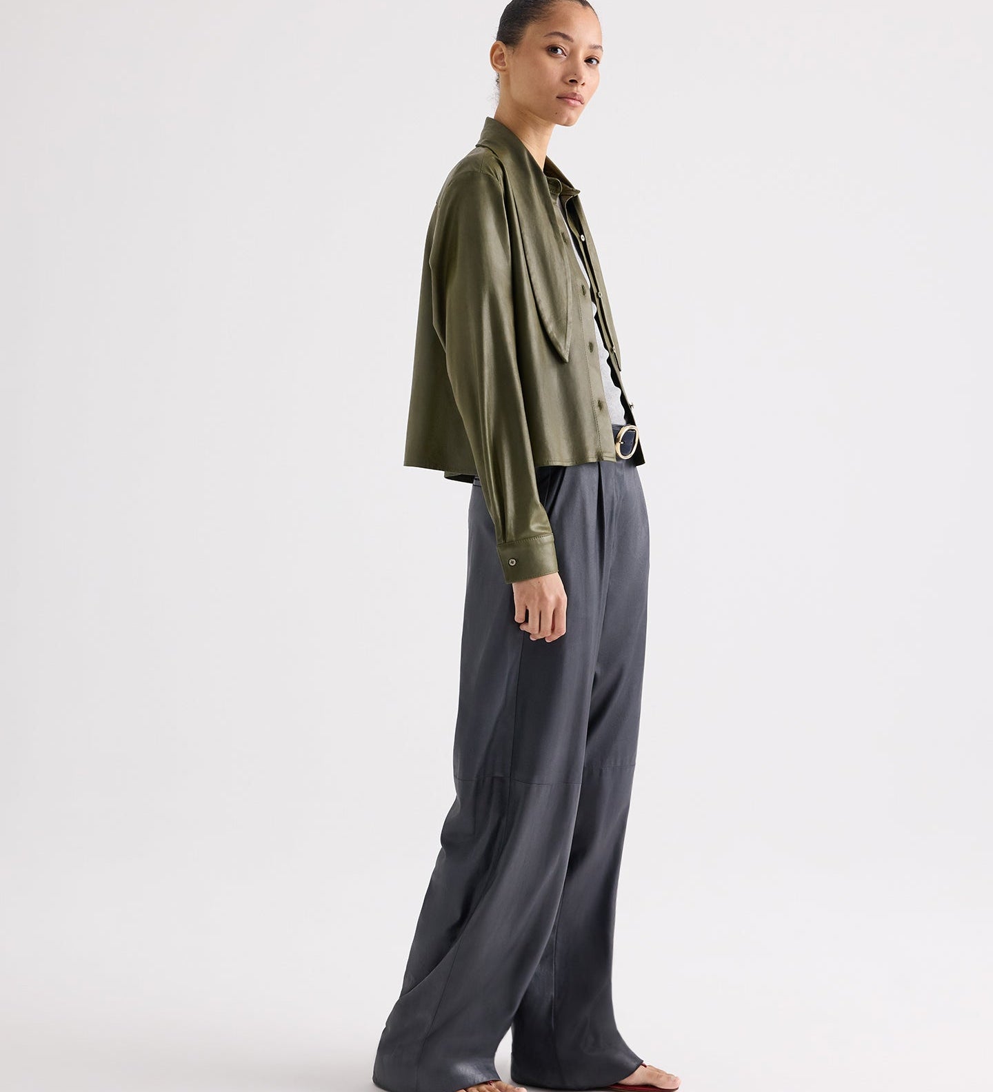 TWP - Hudson St Pant in Paper Suede