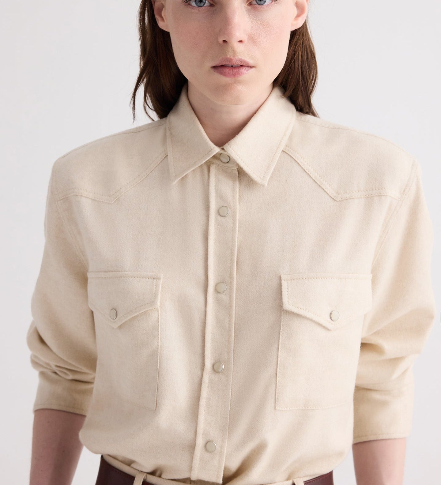 TWP - Cowboy Take Me Away Shirt in Wool Silk Cashmere