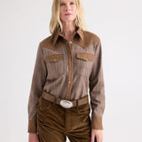 TWP - Lone Rider Shirt in Glen Plaid Wool Flannel