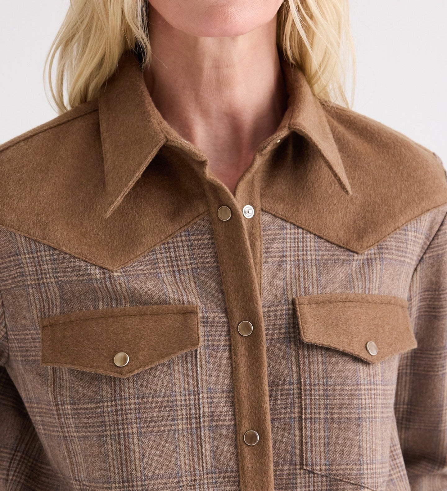TWP - Lone Rider Shirt in Glen Plaid Wool Flannel
