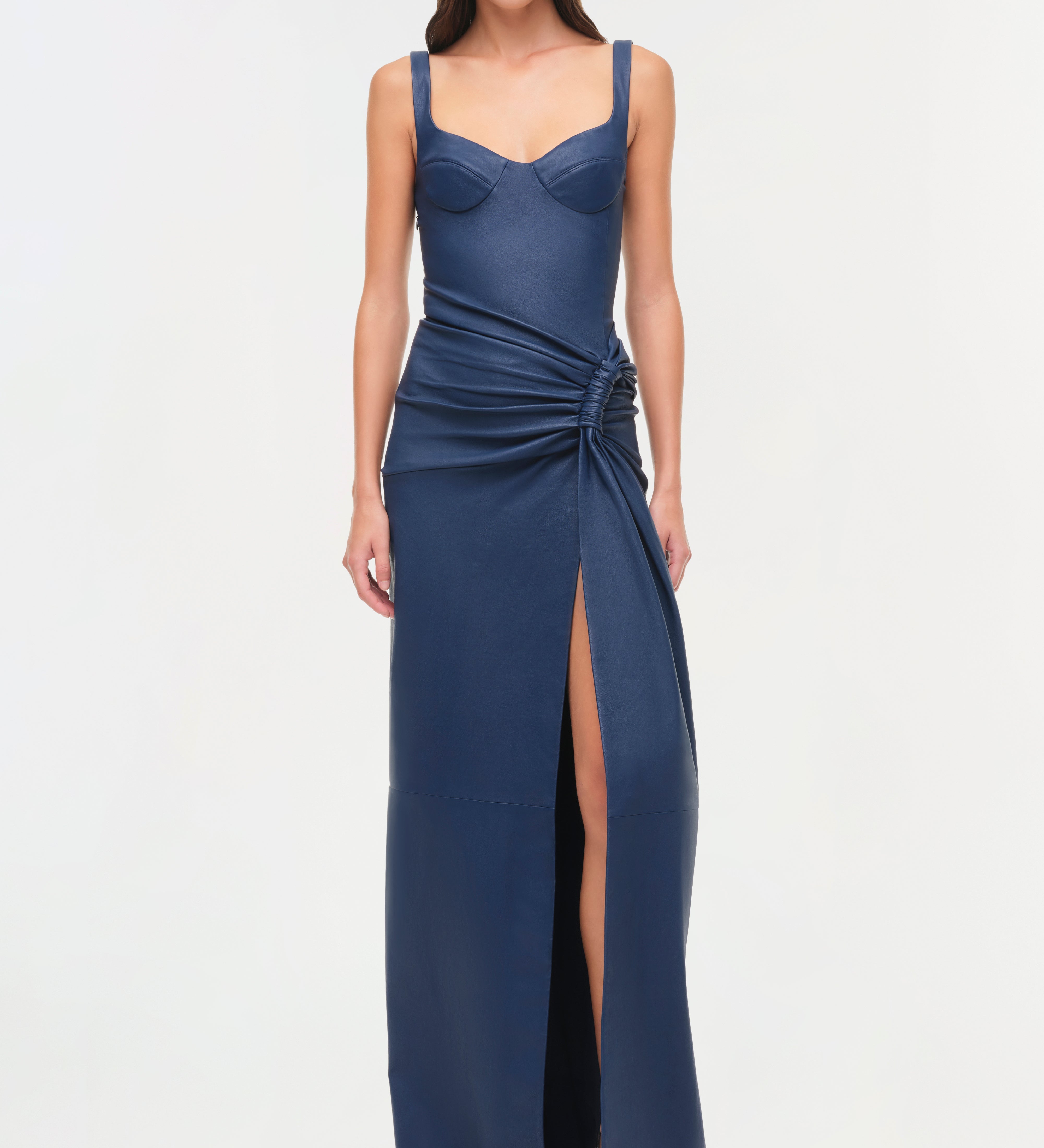 Simkhai - Lyle Draped Leather Dress