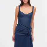 Simkhai - Lyle Draped Leather Dress