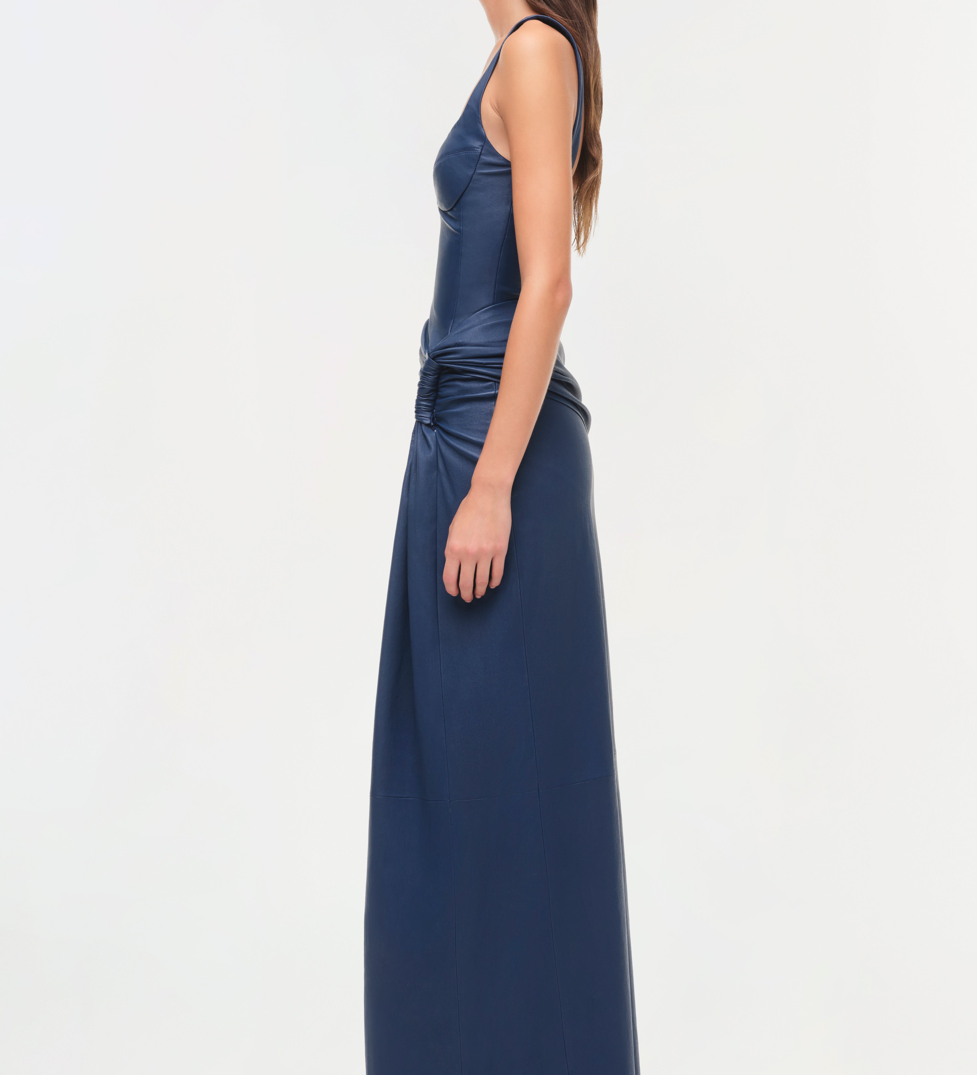Simkhai - Lyle Draped Leather Dress