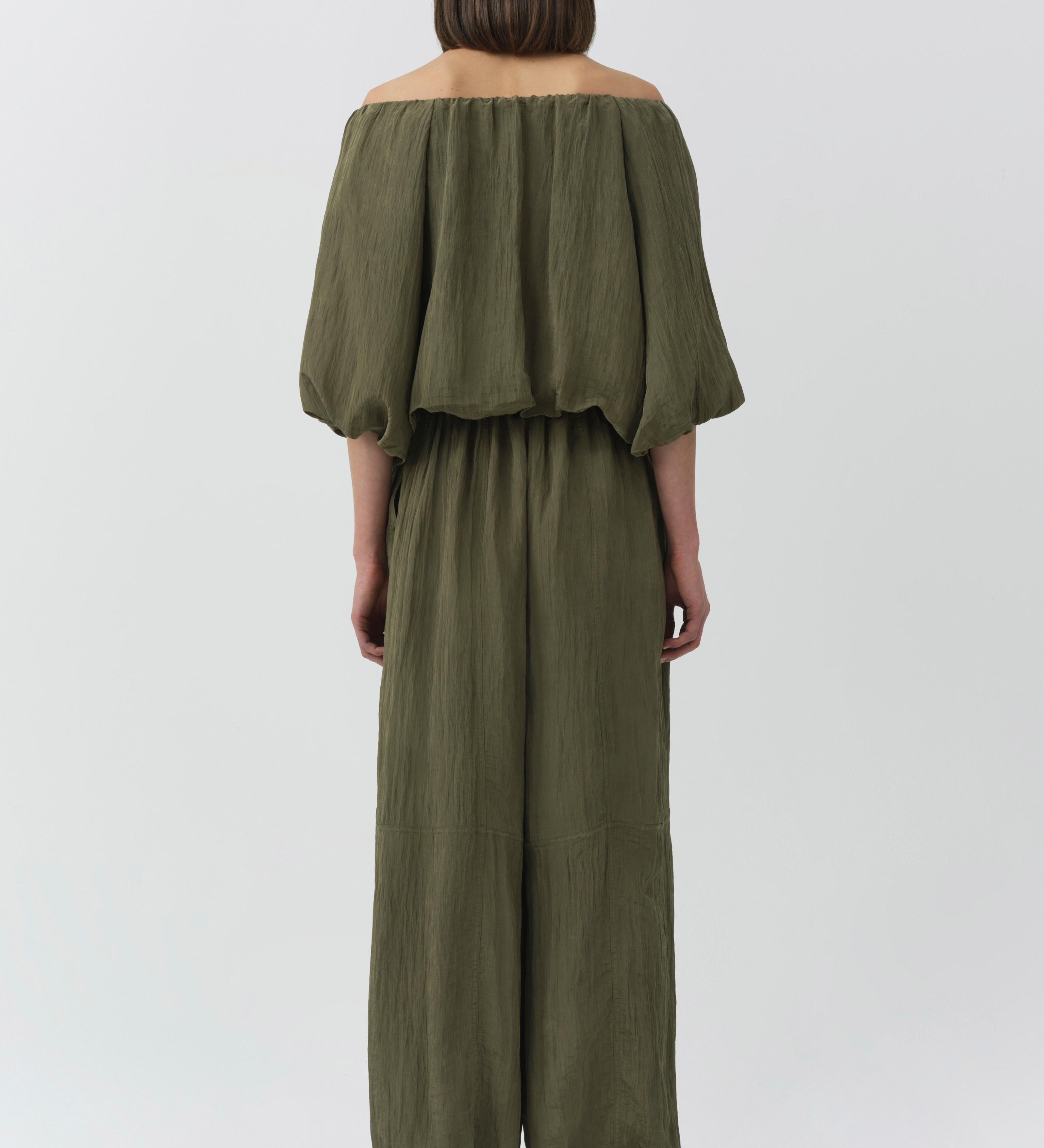 Simkhai - Anni Puff Sleeve Cropped Top