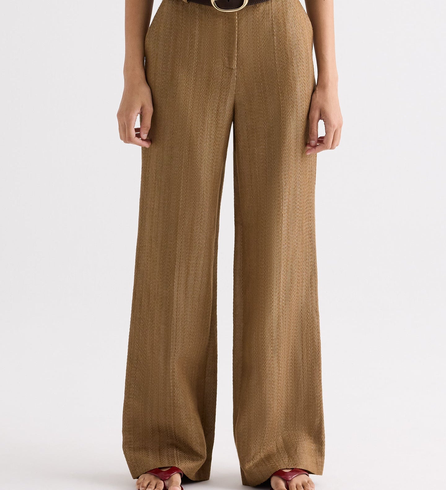 TWP - Henry Pant in Novel Herringbone Linen