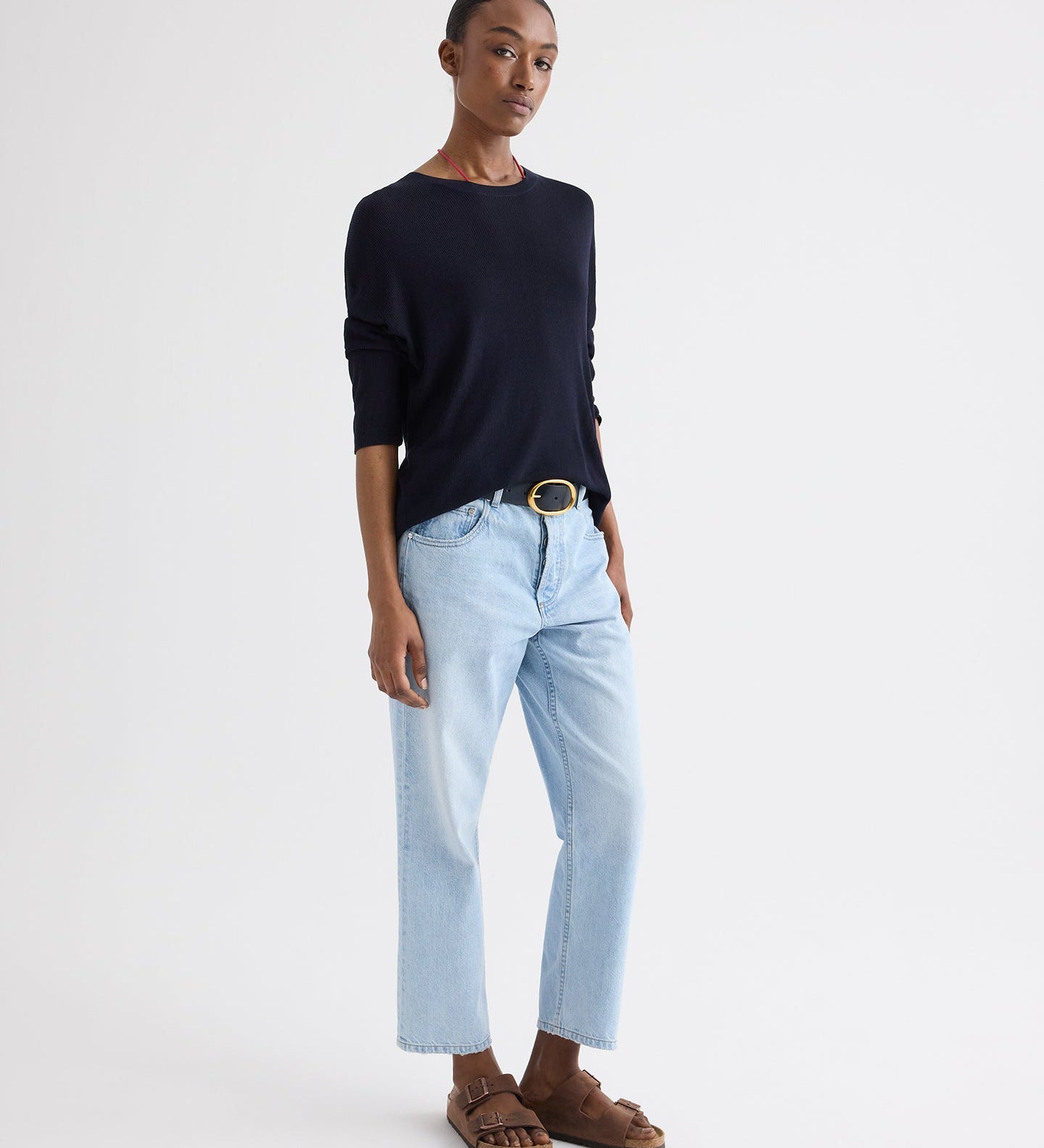 TWP - Cropped Mid Rise Jeans in Denim