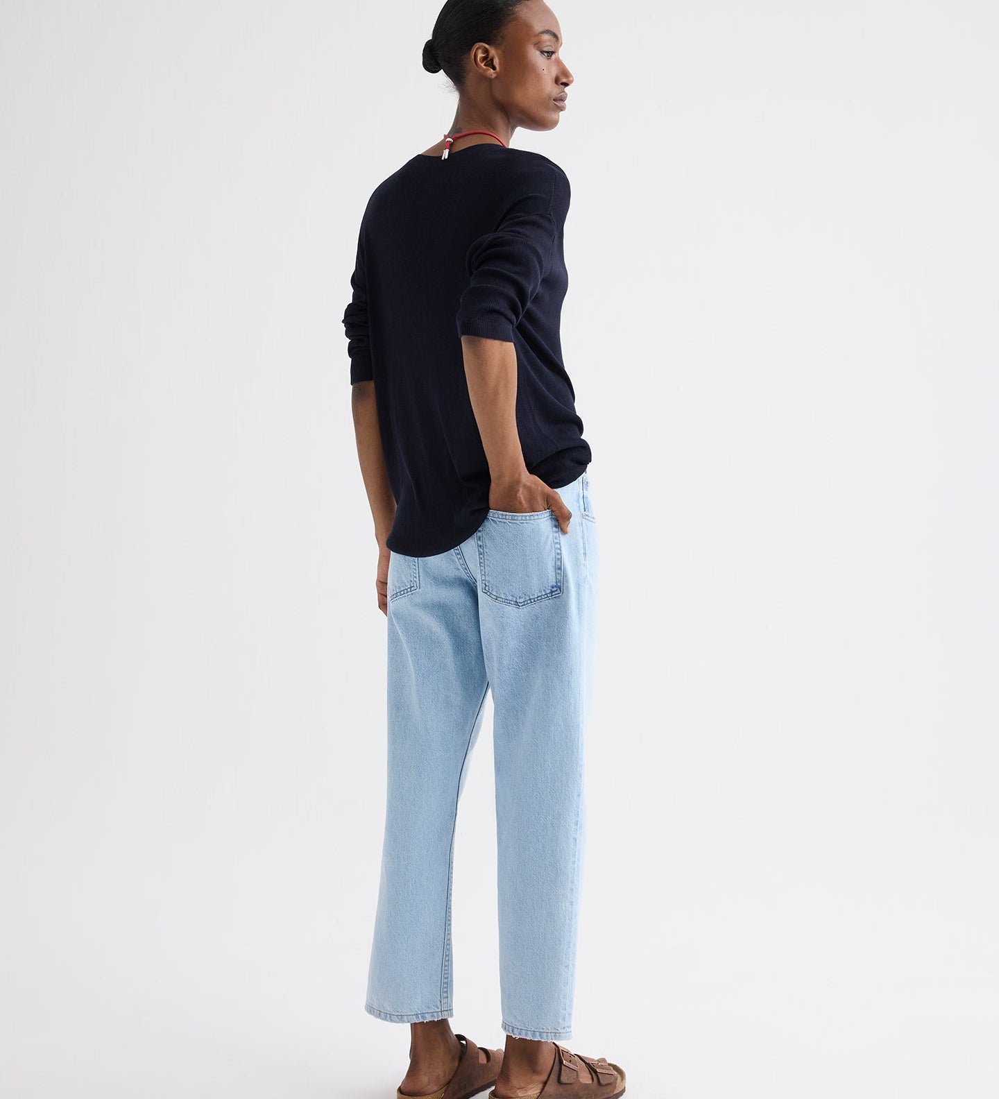 TWP - Cropped Mid Rise Jeans in Denim