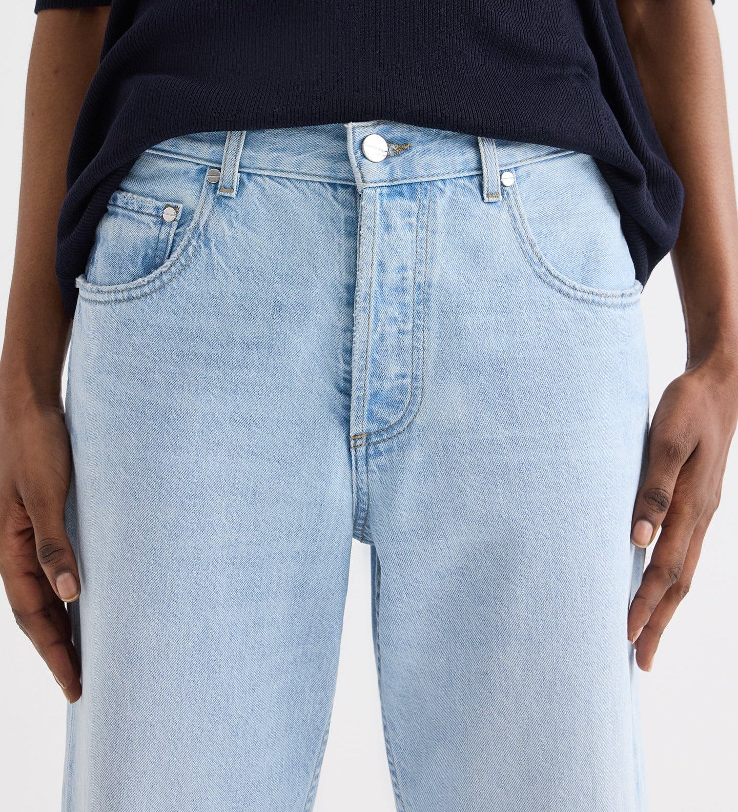 TWP - Cropped Mid Rise Jeans in Denim