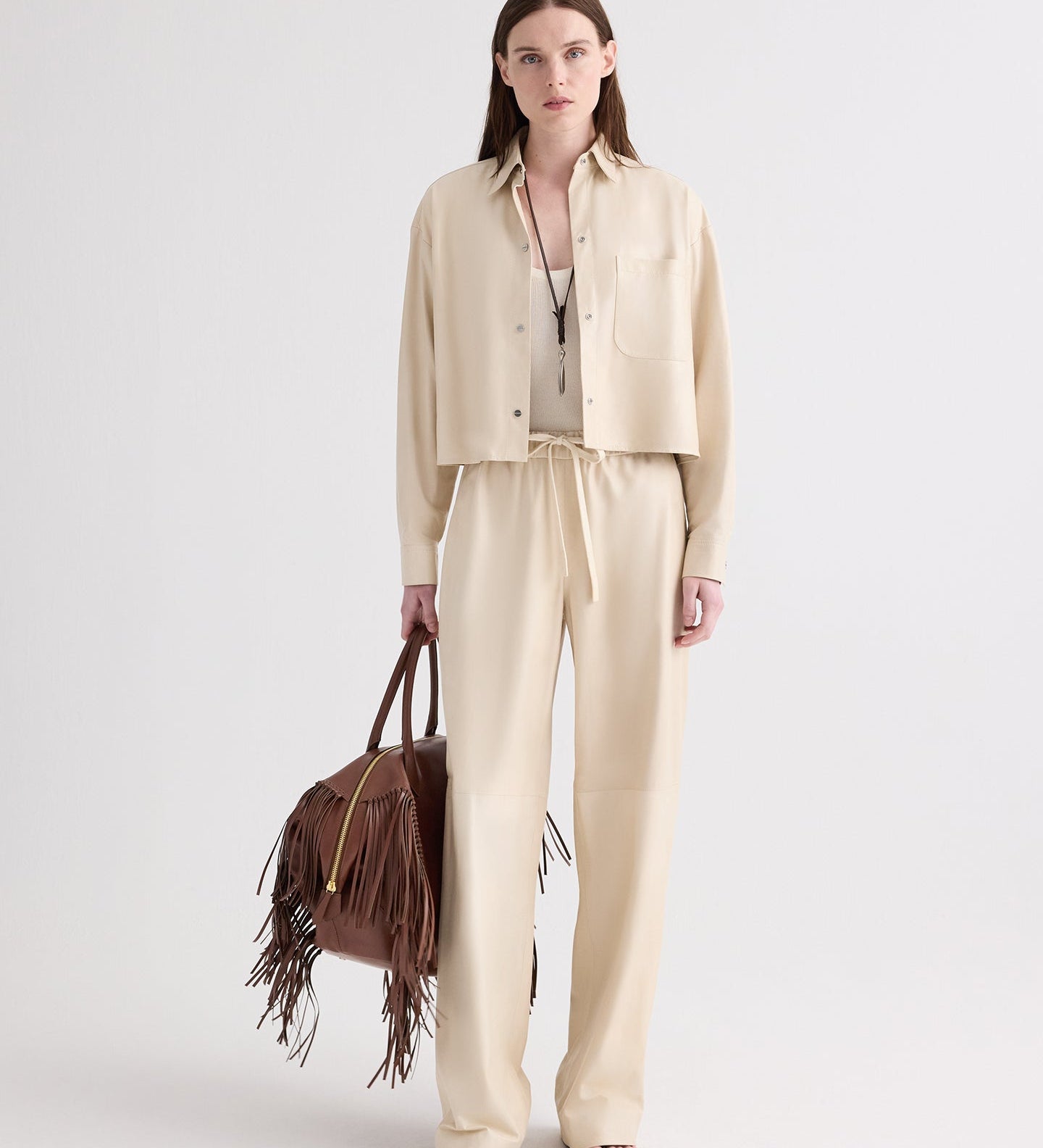 TWP - Leather LP Pant in Paper Leather