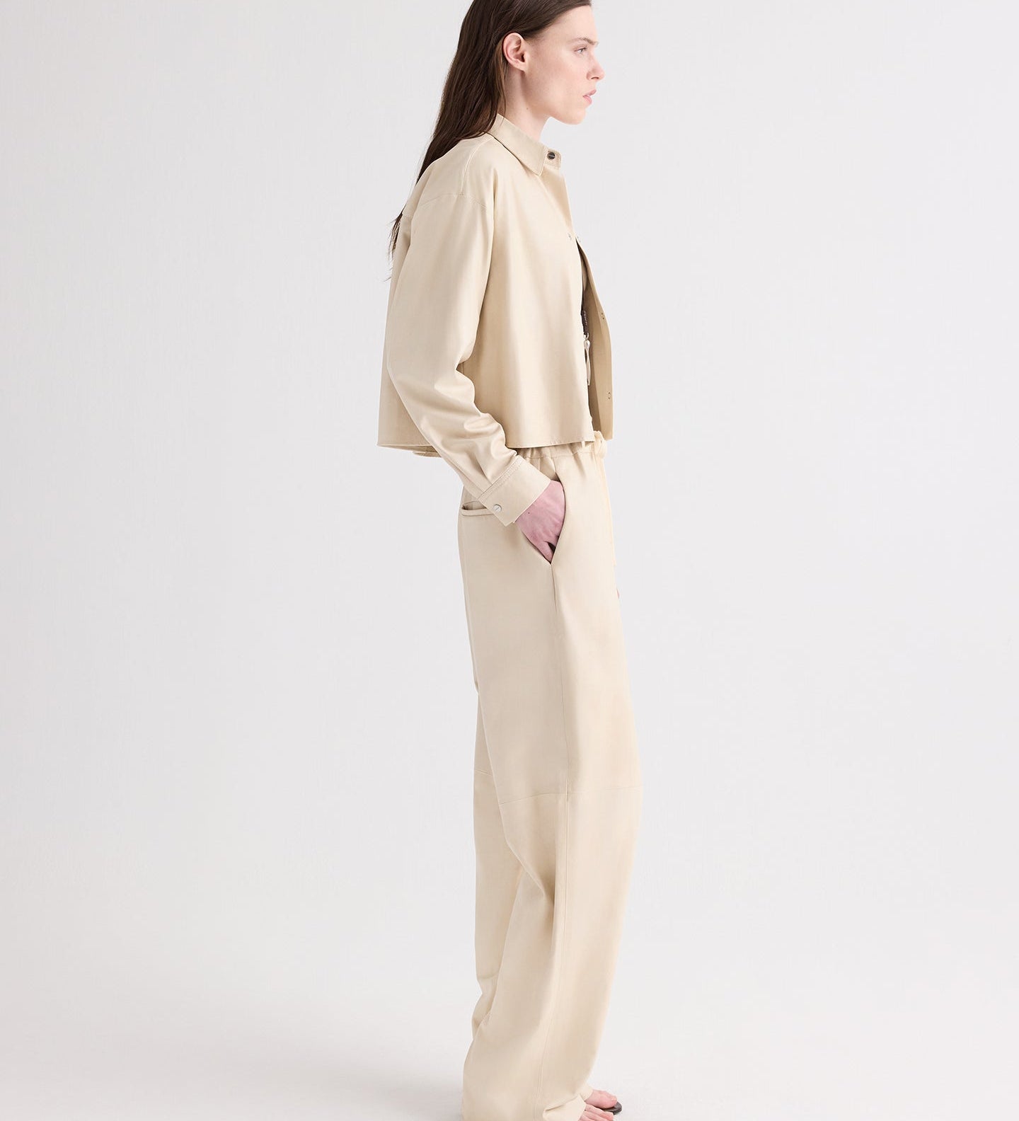 TWP - Leather LP Pant in Paper Leather