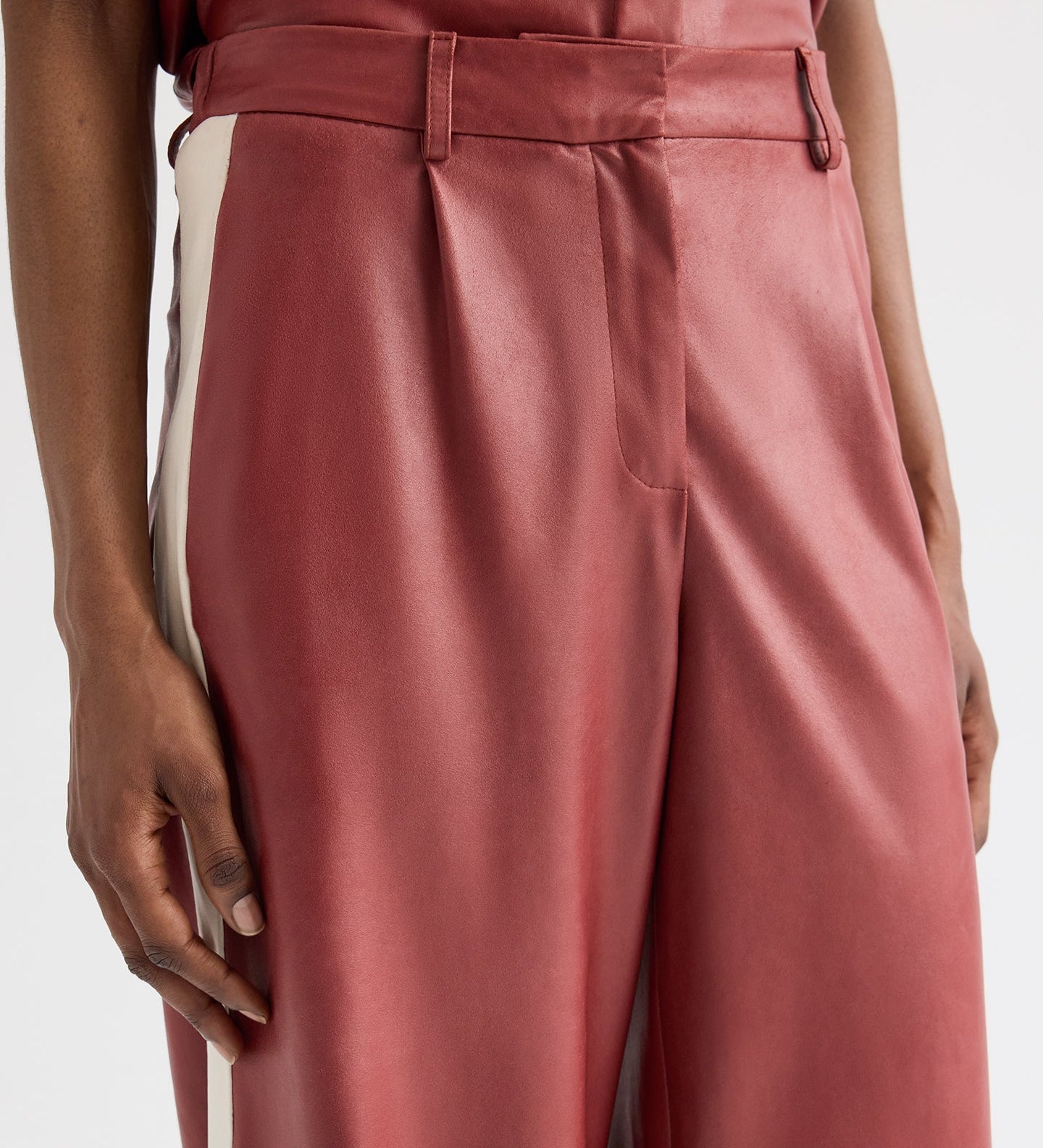 TWP - Hudson With Tux Stripe Pant in Paper Leather