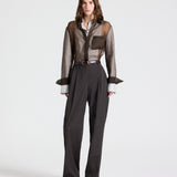 TWP - Ivy Pant in Micro Herringbone Wool Suiting