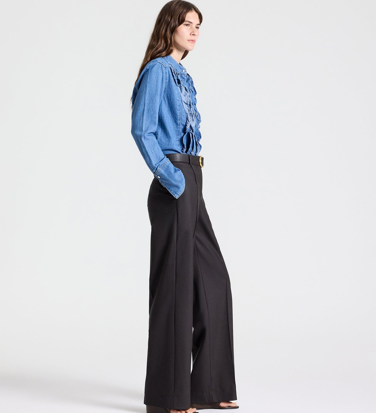 TWP - Isla Pant in Shiny Superstretch Wool