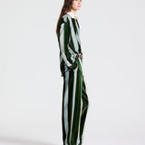 TWP - Isla Pant Without Pintuck in Regency Stripe Cotton Velvet