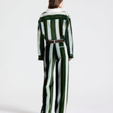 TWP - Isla Pant Without Pintuck in Regency Stripe Cotton Velvet