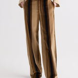 TWP - Isla Pant without Pintuck in Baiadere Stripe Cotton Velvet