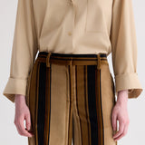 TWP - Isla Pant without Pintuck in Baiadere Stripe Cotton Velvet