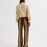 TWP - Isla Pant without Pintuck in Baiadere Stripe Cotton Velvet
