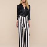 L'AGENCE - Livvy Satin Straight - Leg Trouser