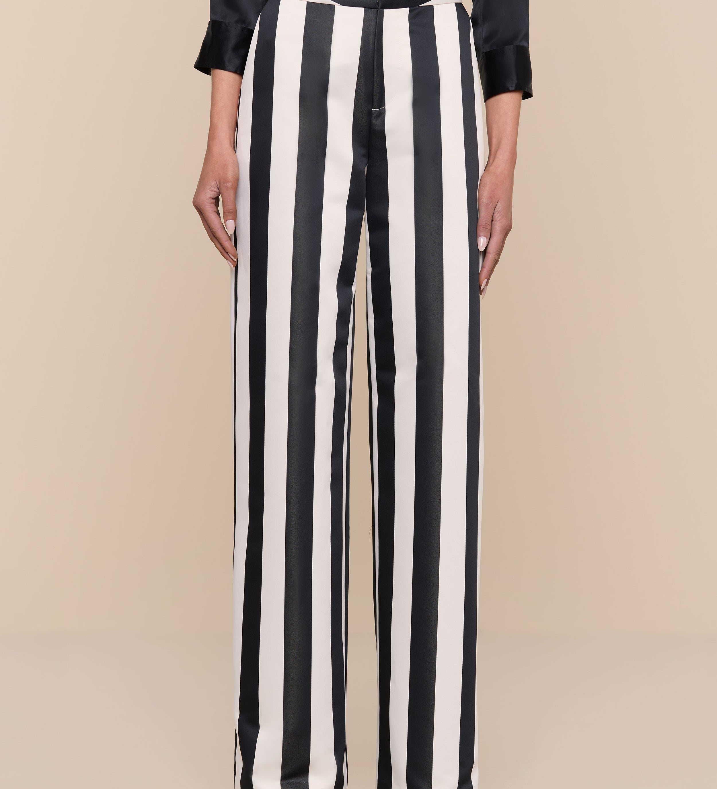 L'AGENCE - Livvy Satin Straight - Leg Trouser