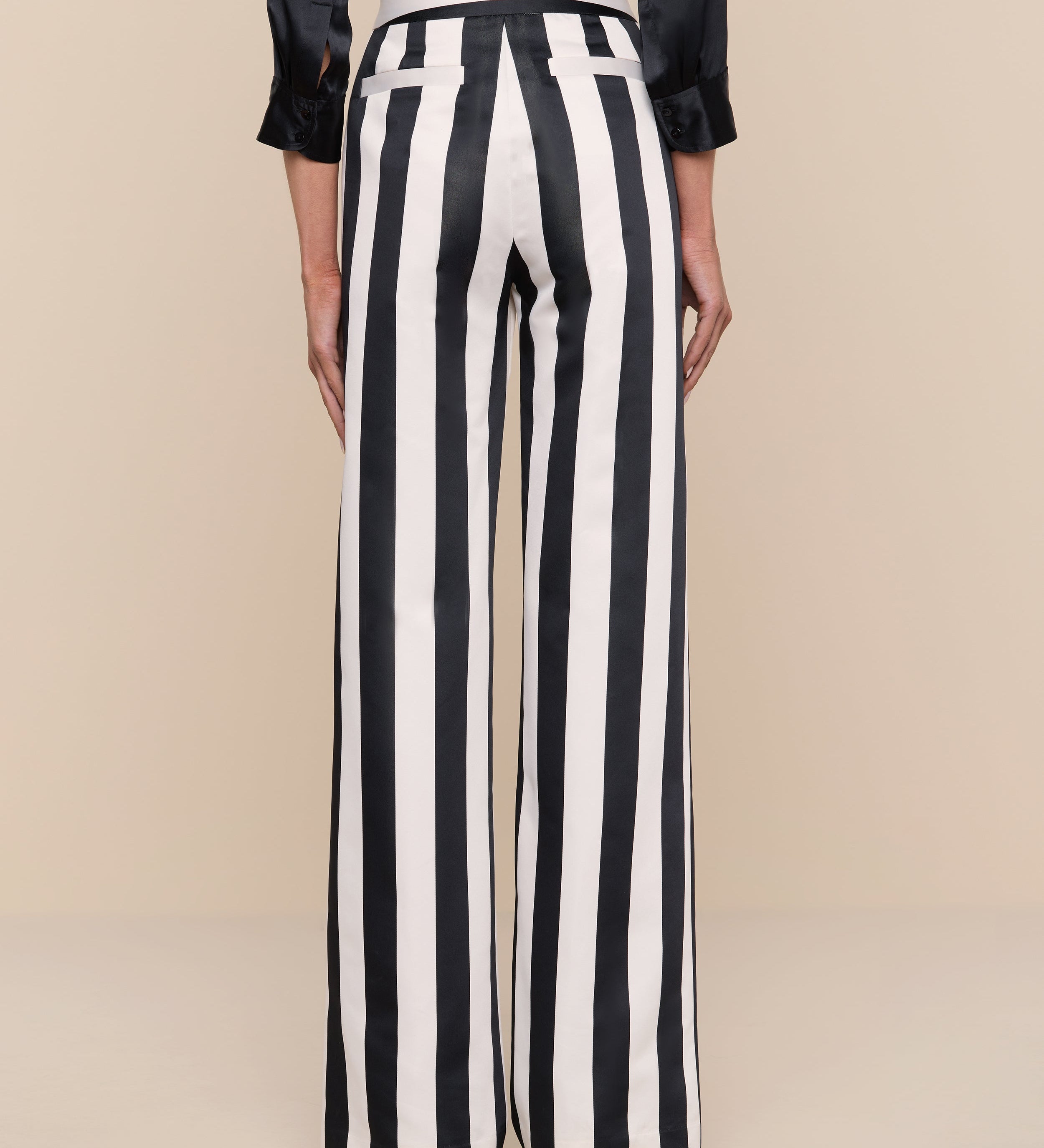 L'AGENCE - Livvy Satin Straight - Leg Trouser