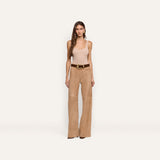 L'AGENCE - Livvy Suede Straight - Leg Trouser
