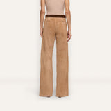 L'AGENCE - Livvy Suede Straight - Leg Trouser